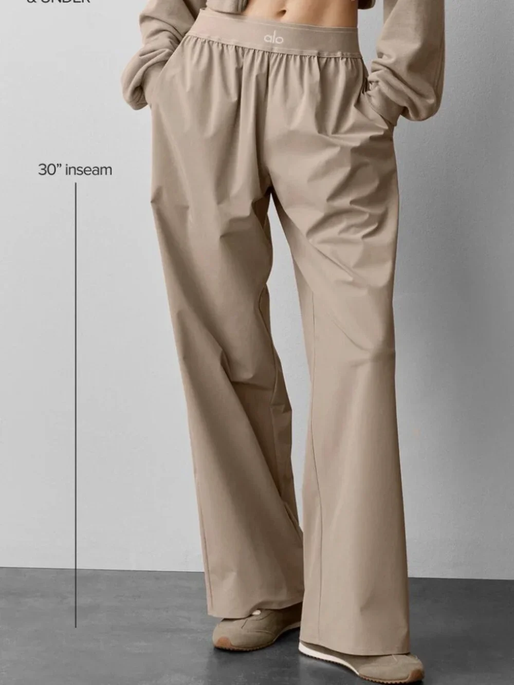 👑Alo Yoga Suit Up Trouser Gravel Color Regular 30-inch Inner Seam Length 🌟 - Picture 8 of 9